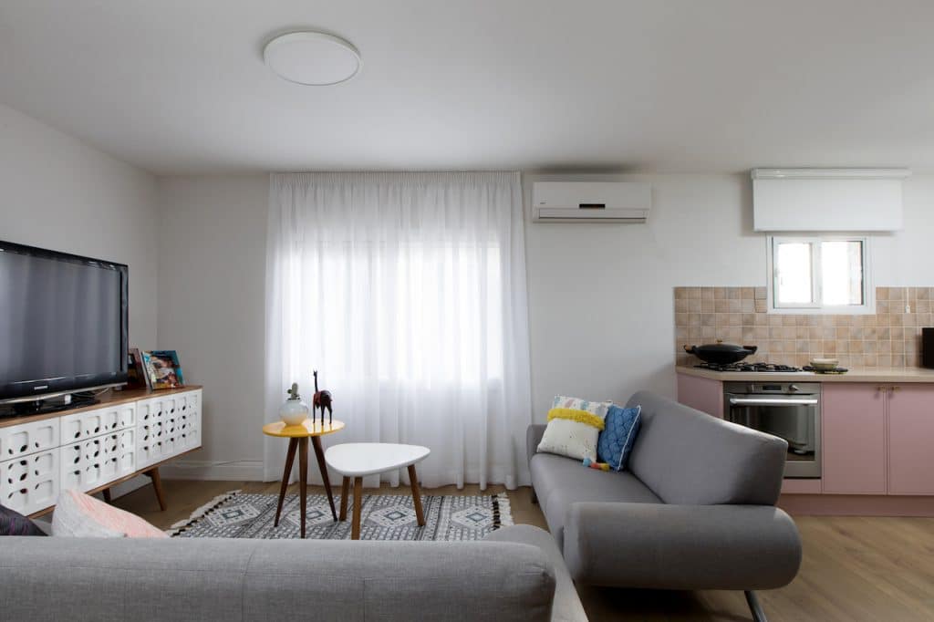 עיצוב פנים תל אביבי לסלון דירה בתל אביב